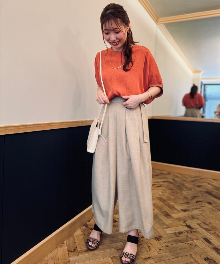 シューラルー/ドレスキップ(SHOO・LA・RUE/DRESKIP)の【無理せずキレイ/洗濯後しわになりにくい】 洗える リブ切替ドット柄アソート ドルマンブラウス44