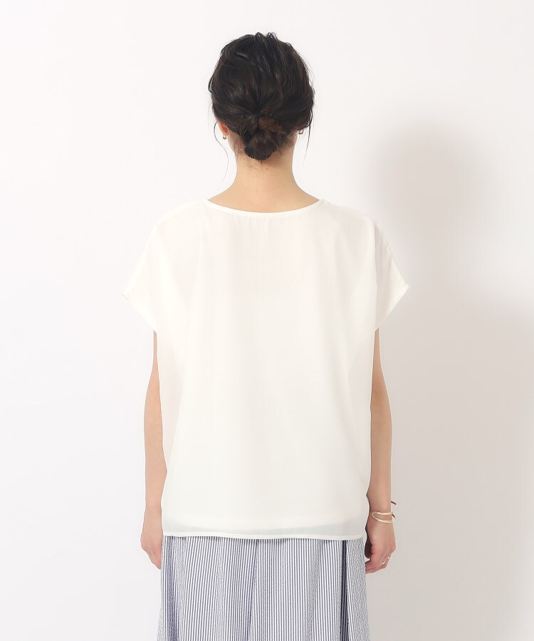シューラルー/ドレスキップ(SHOO・LA・RUE/DRESKIP)の1枚でサマ見え シフォンレイヤード 転写プリントTシャツ23