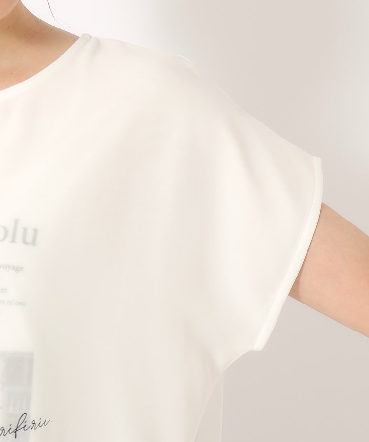 シューラルー/ドレスキップ(SHOO・LA・RUE/DRESKIP)の1枚でサマ見え シフォンレイヤード 転写プリントTシャツ25