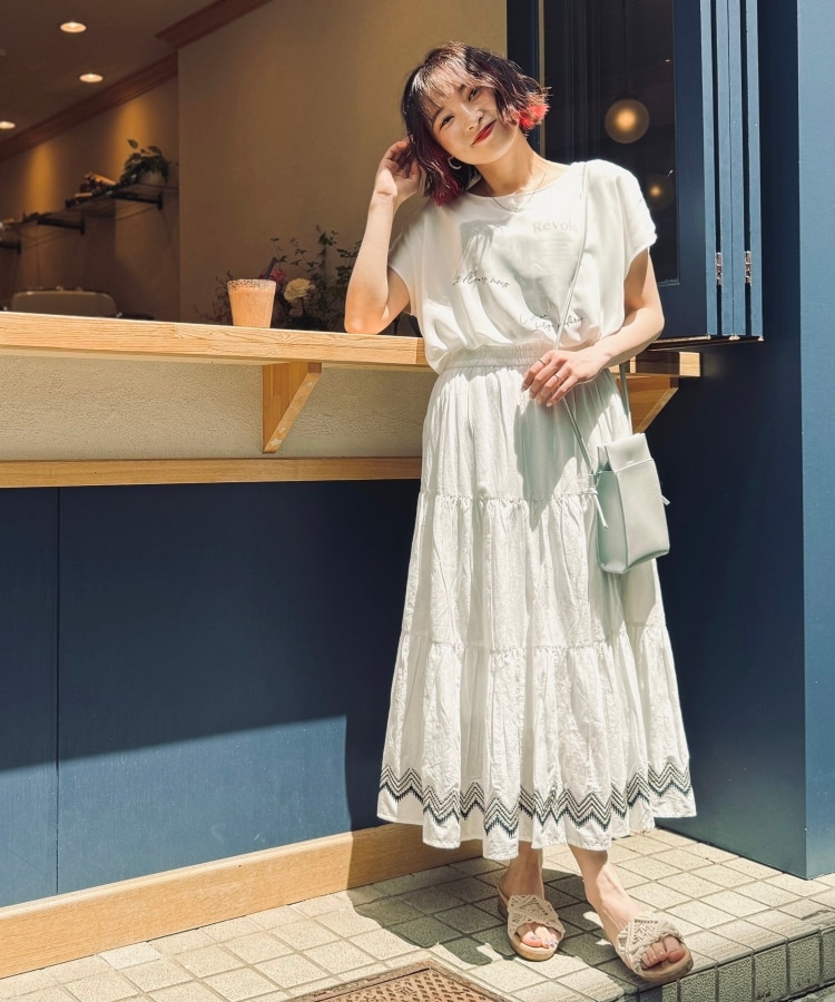 1枚でサマ見え シフォンレイヤード 転写プリントTシャツ 1枚でサマ見え シフォンレイヤード 転写プリントTシャツ