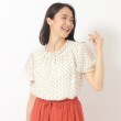シューラルー/ドレスキップ(SHOO・LA・RUE/DRESKIP)の【前後2WAY/無理せずキレイ】ほんのり甘め ダブルフレアスリーブブラウス オフホワイト(603)