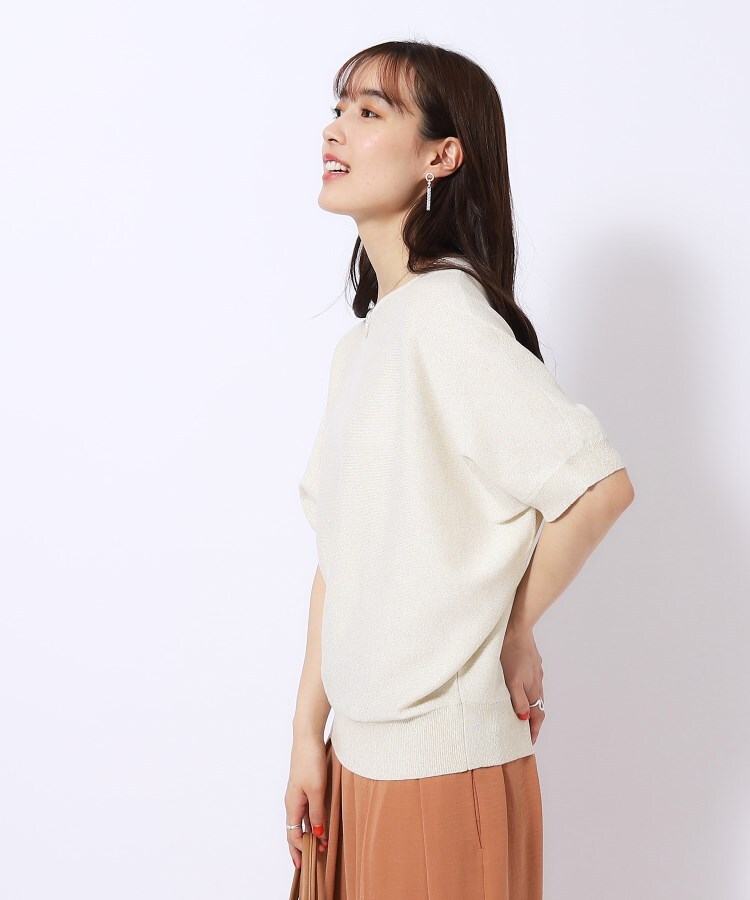 シューラルー/ドレスキップ(SHOO・LA・RUE/DRESKIP)の【きらっと華やぐ】ラメが大人上品 ドルマンボートネック5分袖ニット17