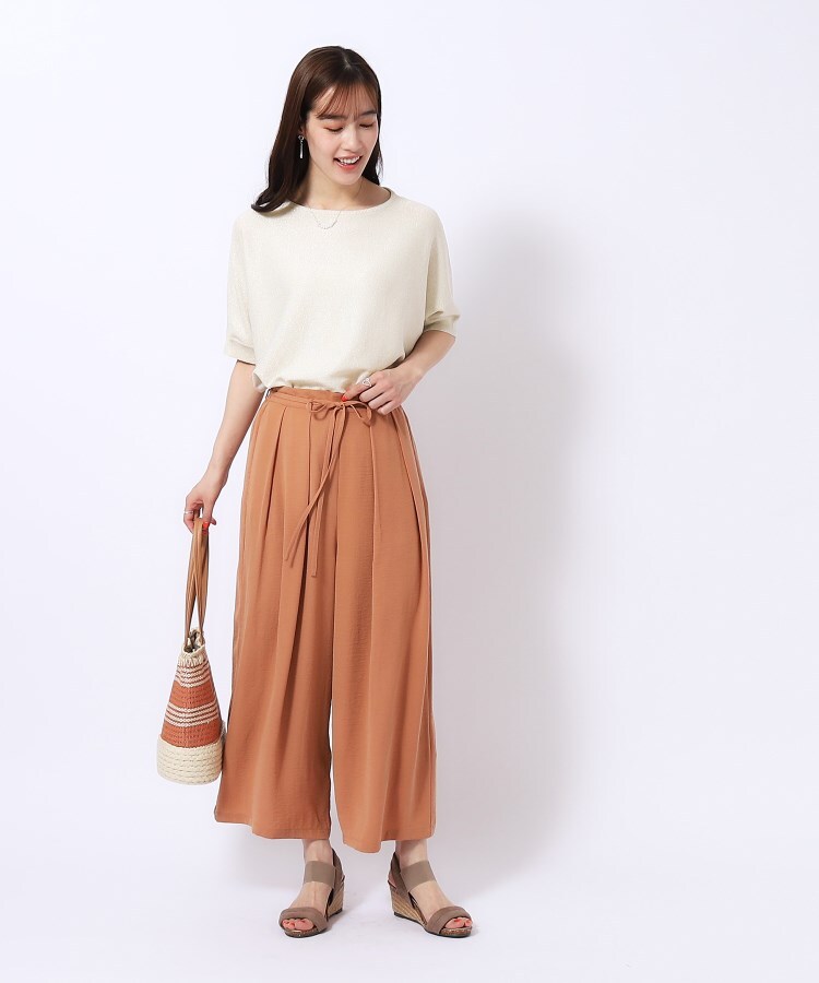 シューラルー/ドレスキップ(SHOO・LA・RUE/DRESKIP)の【きらっと華やぐ】ラメが大人上品 ドルマンボートネック5分袖ニット19