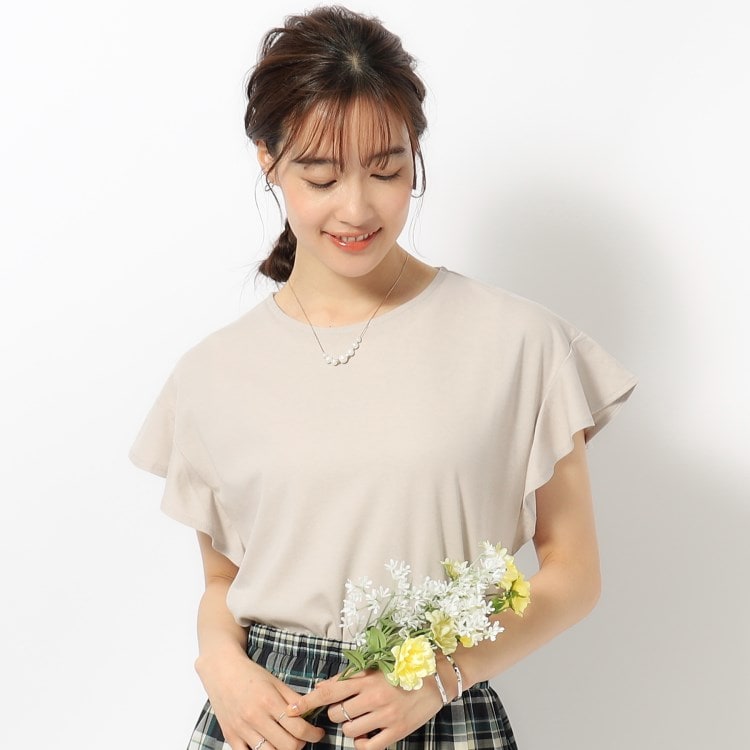 シューラルー/ドレスキップ(SHOO・LA・RUE/DRESKIP)の【UV】女性らしく好印象 フリル袖トップス カットソー