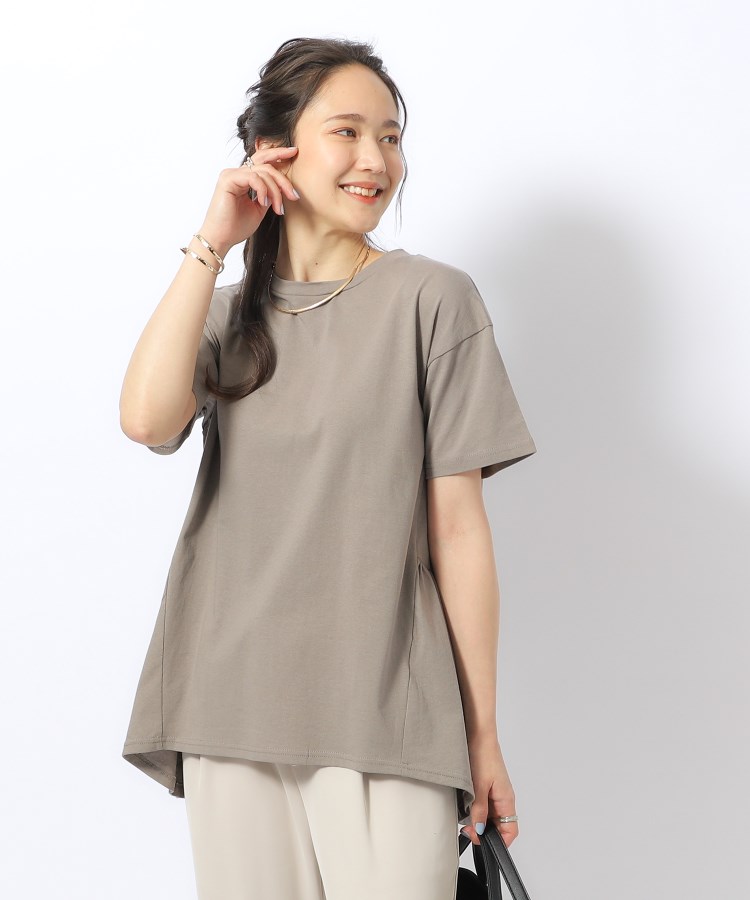 体型カバー/UV】アウトで決まる ペプラムTシャツ(Tシャツ 体型カバー/UV】アウトで決まる ペプラムTシャツ(Tシャツ