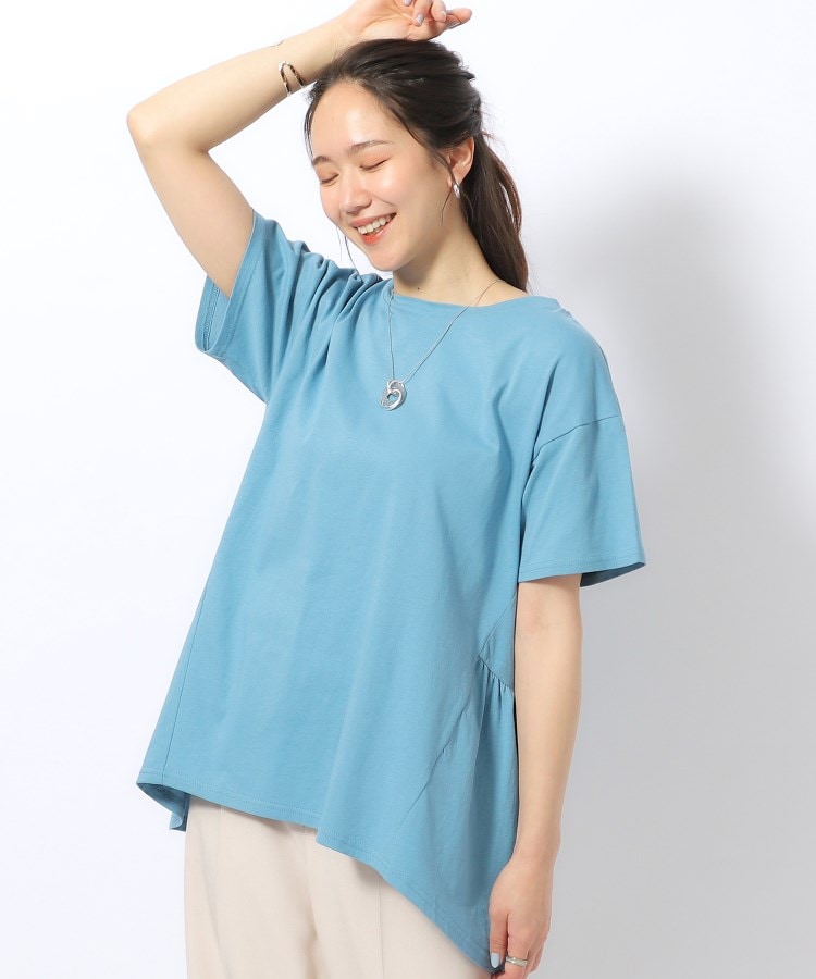 体型カバー/UV】アウトで決まる ペプラムTシャツ(Tシャツ 体型カバー/UV】アウトで決まる ペプラムTシャツ(Tシャツ