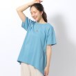 シューラルー/ドレスキップ(SHOO・LA・RUE/DRESKIP)の【体型カバー/UV】アウトで決まる ペプラムTシャツ ブルー(092)