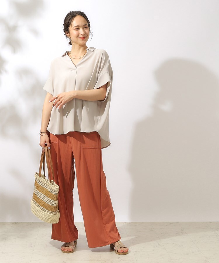 シューラルー/ドレスキップ(SHOO・LA・RUE/DRESKIP)の【洗濯後しわになりにくい】二の腕カバー とろみスキッパーブラウス4