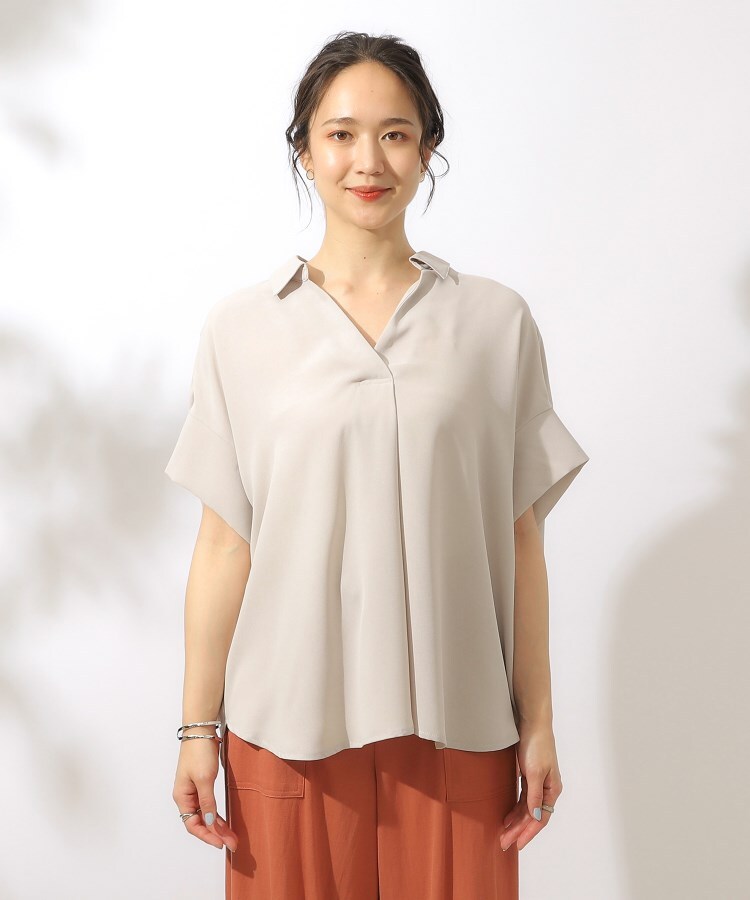 シューラルー/ドレスキップ(SHOO・LA・RUE/DRESKIP)の【洗濯後しわになりにくい】二の腕カバー とろみスキッパーブラウス20