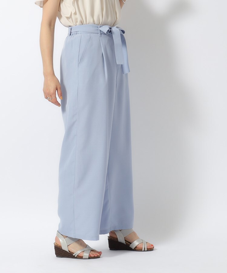 シューラルー/ドレスキップ(SHOO・LA・RUE/DRESKIP)の【セットアップ可/イージーケア】麻調共紐ベルト付 ワイドパンツ11