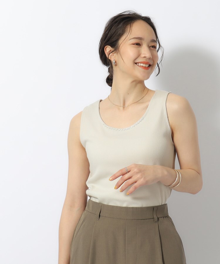 シューラルー/ドレスキップ(SHOO・LA・RUE/DRESKIP)のビーズがアクセント 大人のテレコタンク9