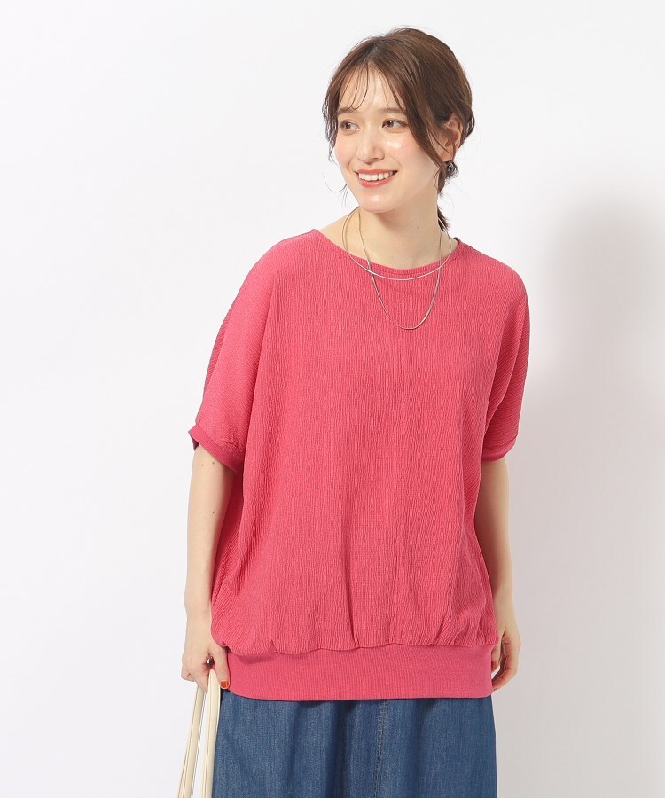 シューラルー/ドレスキップ(SHOO・LA・RUE/DRESKIP)の【高レビュー/洗える/UV】二の腕カバー インもアウトも楽しめる しぼしぼドルマントップス23