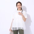 シューラルー/ドレスキップ(SHOO・LA・RUE/DRESKIP)の【好レビュー/動くたびにふわっと揺れる】　着るだけで華やかな ドットチュールドッキングTシャツ1