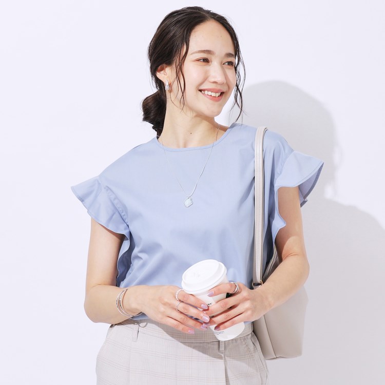 シューラルー/ドレスキップ(SHOO・LA・RUE/DRESKIP)の【洗える/無理せずキレイ】お袖フリルブラウス シャツ・ブラウス