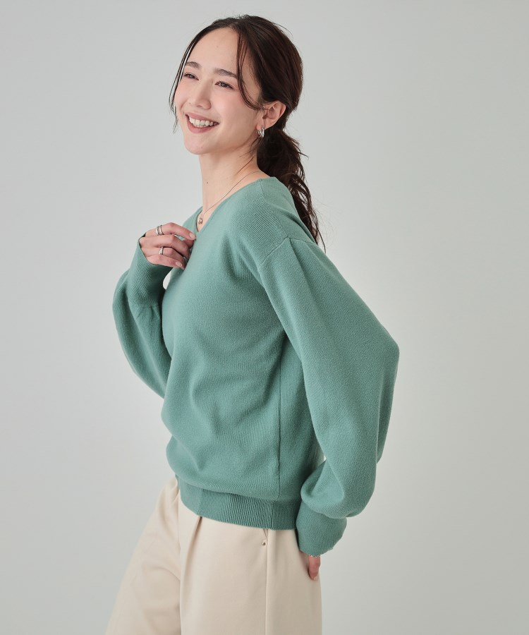 シューラルー/ドレスキップ(SHOO・LA・RUE/DRESKIP)の【洗える/高レビュー】きれいめスタイルに 女性らしく好印象 Vネックニット14