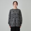 シューラルー/ドレスキップ(SHOO・LA・RUE/DRESKIP)の【洗える/S-LL】 ドット柄が目を惹く ゆったりジャカードニット13
