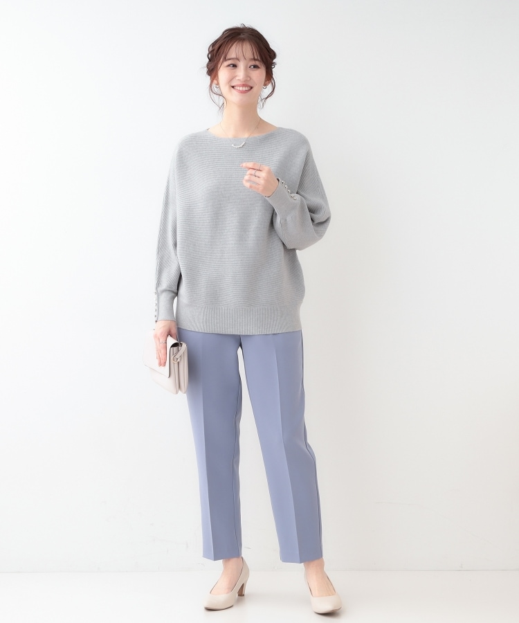 シューラルー/ドレスキップ(SHOO・LA・RUE/DRESKIP)の【洗える】大人の上品コーデに お袖ビジュー釦付きリブドルマンニット15