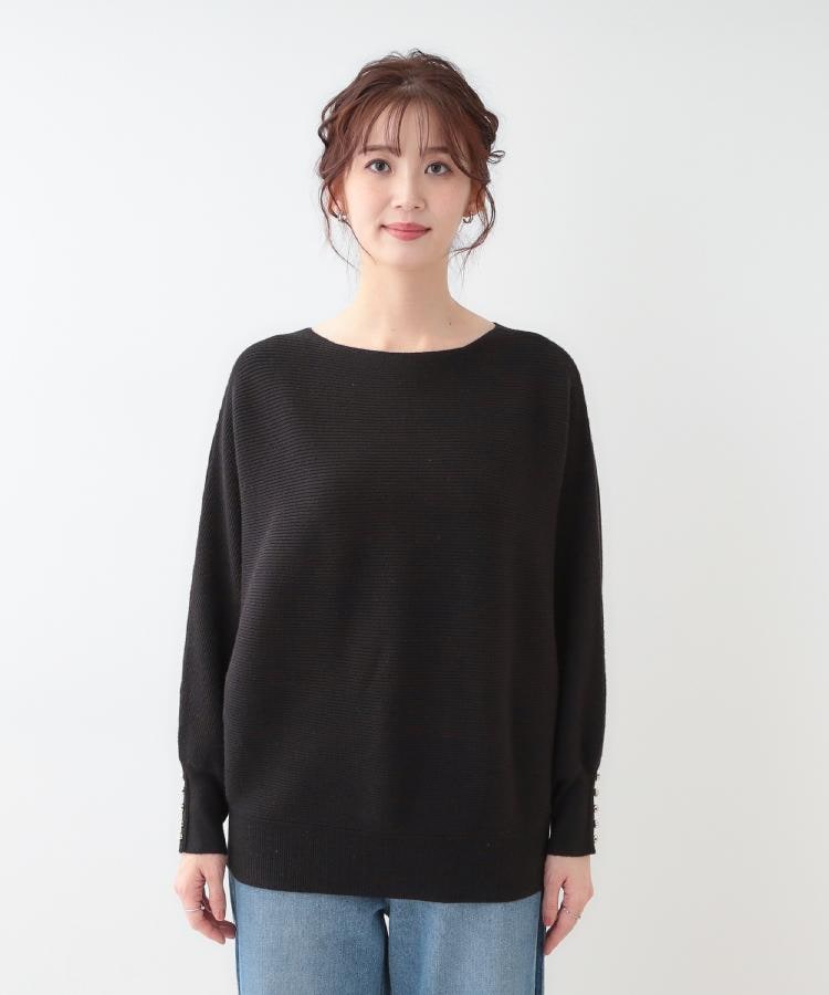 シューラルー/ドレスキップ(SHOO・LA・RUE/DRESKIP)の【洗える】大人の上品コーデに お袖ビジュー釦付きリブドルマンニット21
