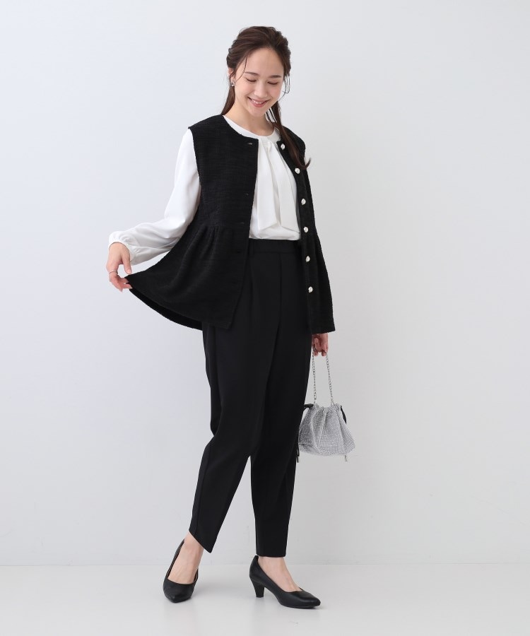 シューラルー/ドレスキップ(SHOO・LA・RUE/DRESKIP)のカットツイードペプラムジレ3