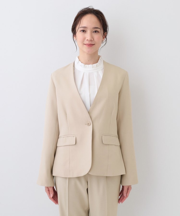 シューラルー/ドレスキップ(SHOO・LA・RUE/DRESKIP)の【S-LL/セットアップ可/通勤/セレモニー】ノーカラージャケット13