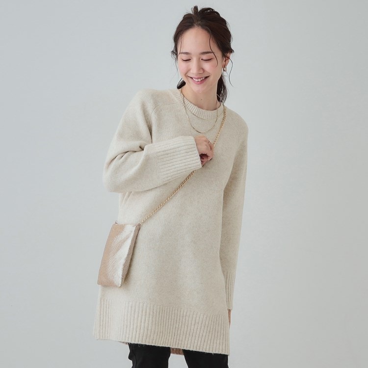 シューラルー/ドレスキップ(SHOO・LA・RUE/DRESKIP)の【S-LL/体型カバー】ふんわりあたたかい ニットチュニック ニット/セーター