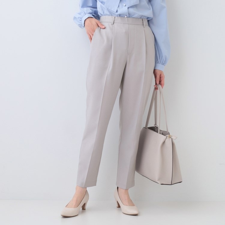 シューラルー/ドレスキップ(SHOO・LA・RUE/DRESKIP)の【洗える/S-LL/セットアップ可/通勤/セレモニー】洗濯後しわになりにくい テーパードパンツ フルレングスパンツ