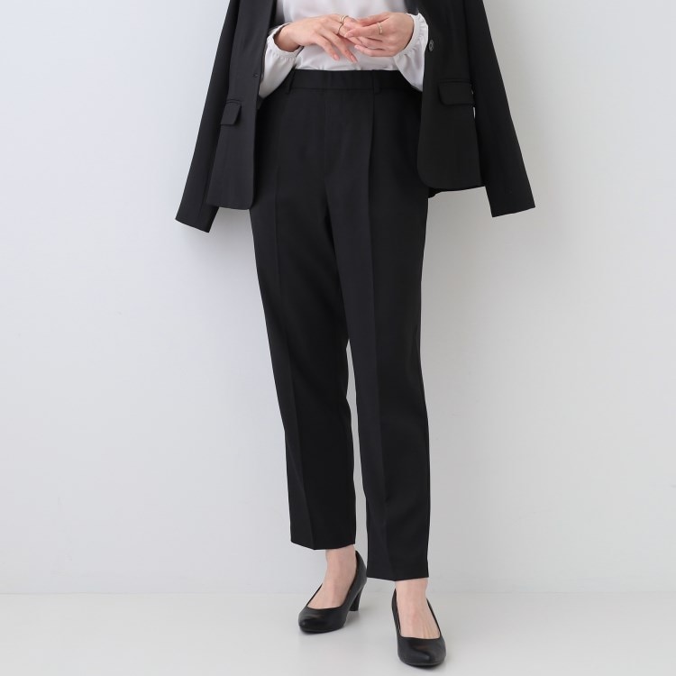 シューラルー/ドレスキップ(SHOO・LA・RUE/DRESKIP)の【洗える/S-LL/セットアップ可/通勤/セレモニー】洗濯後しわになりにくい テーパードパンツ フルレングスパンツ
