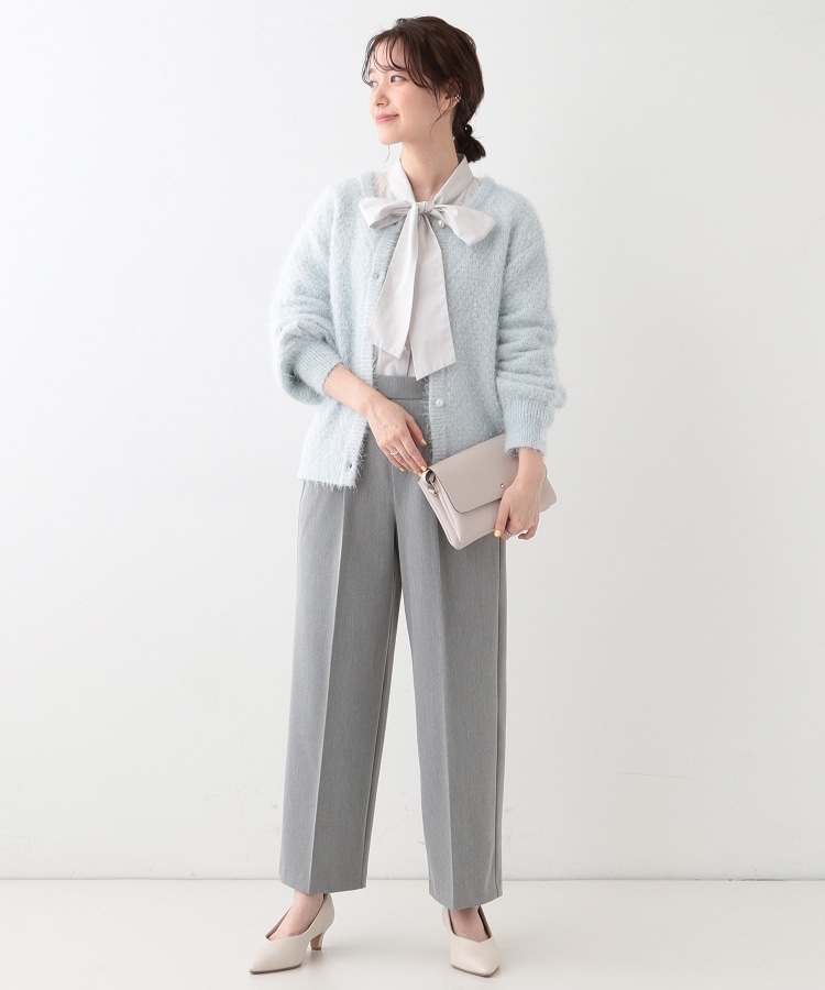 シューラルー/ドレスキップ(SHOO・LA・RUE/DRESKIP)の【洗える/S-LL】脚のラインを拾いにくい センタープレス タックワイドパンツ23