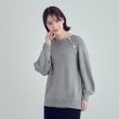 シューラルー/ドレスキップ(SHOO・LA・RUE/DRESKIP)の【S-LL/洗える】きらっとラメが華やか 肩金ボタンニット6