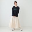 シューラルー/ドレスキップ(SHOO・LA・RUE/DRESKIP)の【S-LL】フェイクパール付きロゴ裏起毛トップス11