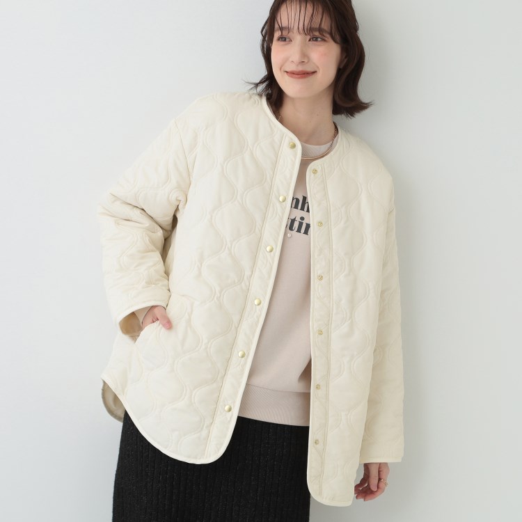 シューラルー/ドレスキップ(SHOO・LA・RUE/DRESKIP)の【S-LL/撥水】さっと羽織れる 大人が着たい キルトジャケット ブルゾン/ジャンバー