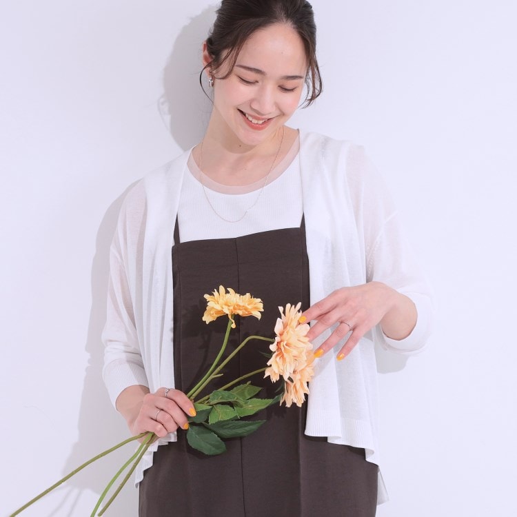 シューラルー/ドレスキップ(SHOO・LA・RUE/DRESKIP)の【洗える】ひんやりさらっと 大人のシアーカーディガン カーディガン/ボレロ
