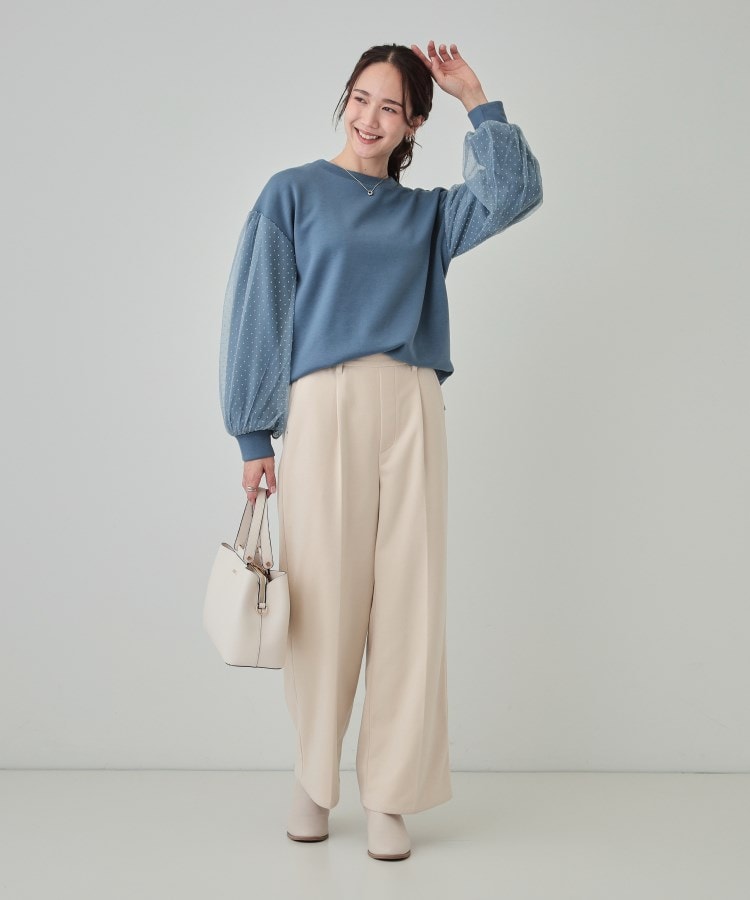 シューラルー/ドレスキップ(SHOO・LA・RUE/DRESKIP)の【S-LL】お袖ドットチュール切り替えトップス11