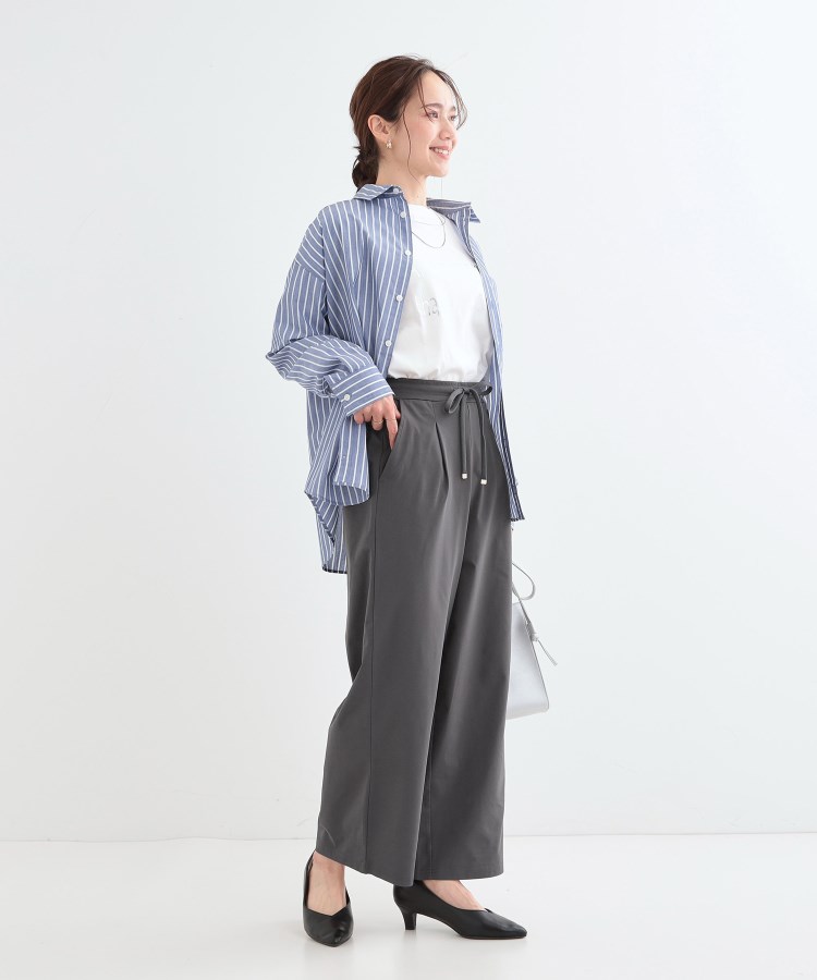 シューラルー/ドレスキップ(SHOO・LA・RUE/DRESKIP)の【S-LL】楽してすっきり タックワイドパンツ7