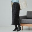 シューラルー/ドレスキップ(SHOO・LA・RUE/DRESKIP)の【S-LL】華やかさ引き立つ フロッキードット ナロースカート チャコールグレー(014)