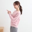 シューラルー/ドレスキップ(SHOO・LA・RUE/DRESKIP)の【洗える/S-LL】大人上品 お袖パール調ボタン付き ボートネックニット2