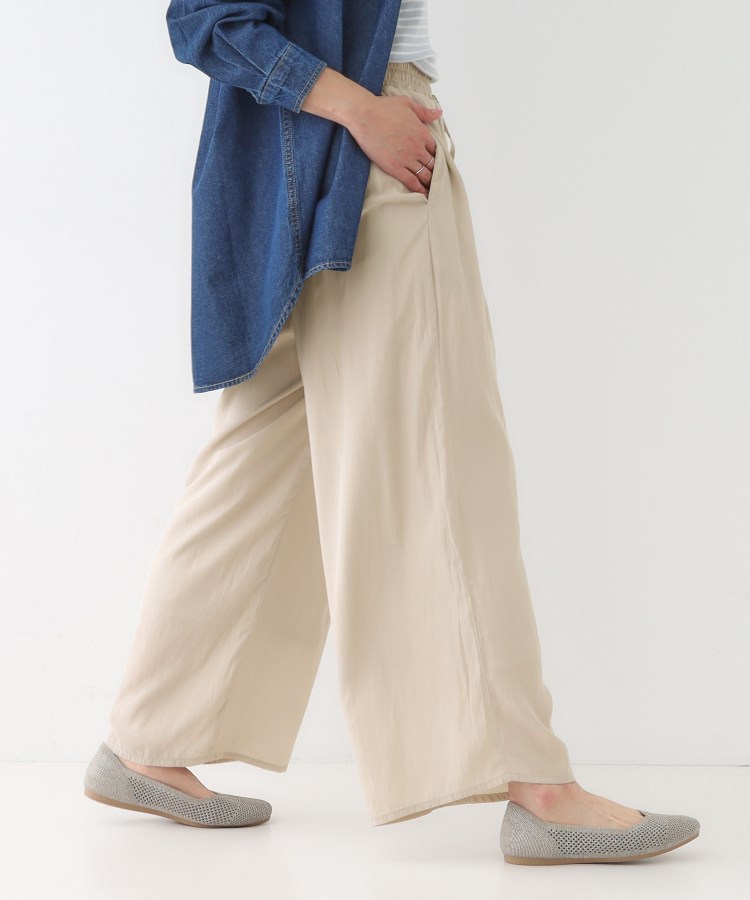 シューラルー/ドレスキップ(SHOO・LA・RUE/DRESKIP)の【S-LL/着丈選べる】 マットサテンワイドパンツ23