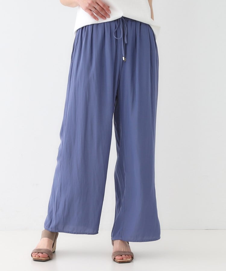 シューラルー/ドレスキップ(SHOO・LA・RUE/DRESKIP)の【S-LL/着丈選べる】 マットサテンワイドパンツ29