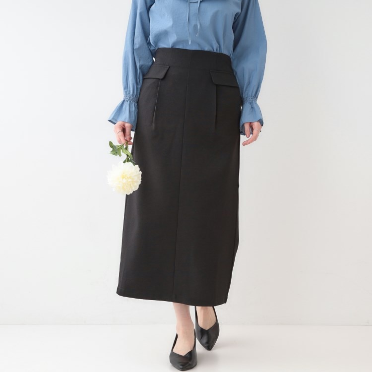 シューラルー/ドレスキップ(SHOO・LA・RUE/DRESKIP)の【S-LL】フラップナロースカート マキシ・ロングスカート