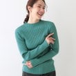 シューラルー/ドレスキップ(SHOO・LA・RUE/DRESKIP)の【洗える/S-LL】一枚でもインナーでも プチハイネック リブニット ブルーグリーン(097)