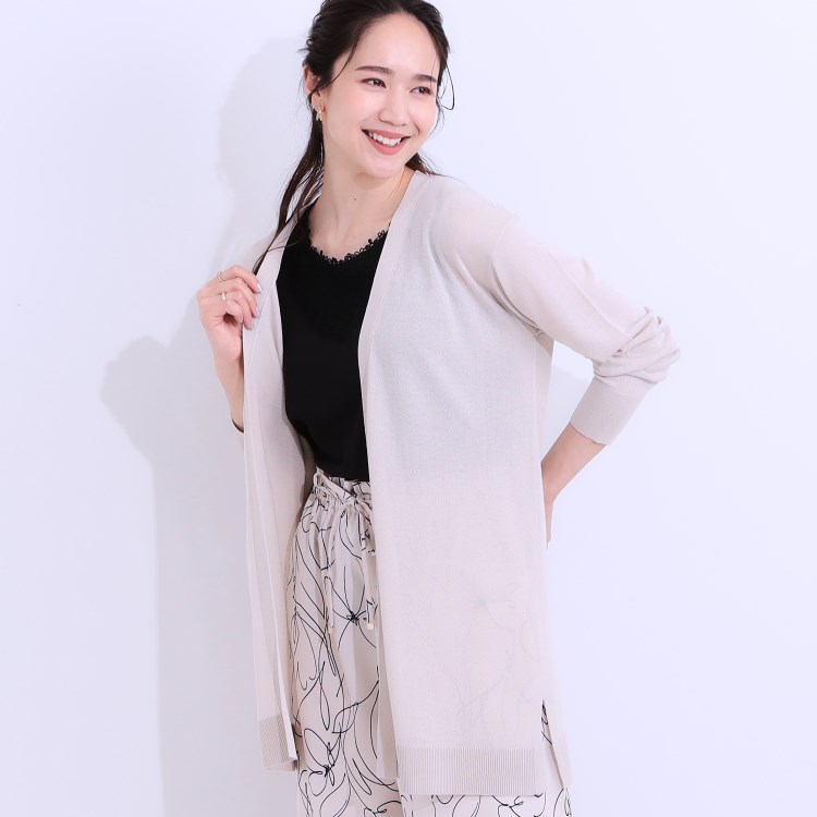 シューラルー/ドレスキップ(SHOO・LA・RUE/DRESKIP)の【洗える/ひんやり】体型カバーにも トッパー ロングカーディガン カーディガン/ボレロ