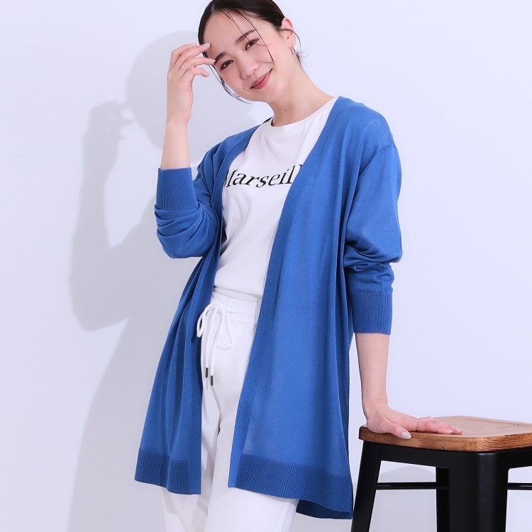 シューラルー/ドレスキップ(SHOO・LA・RUE/DRESKIP)の【洗える/ひんやり】体型カバーにも トッパー ロングカーディガン カーディガン/ボレロ