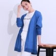 シューラルー/ドレスキップ(SHOO・LA・RUE/DRESKIP)の【洗える/ひんやり】体型カバーにも トッパー ロングカーディガン ブルー(092)