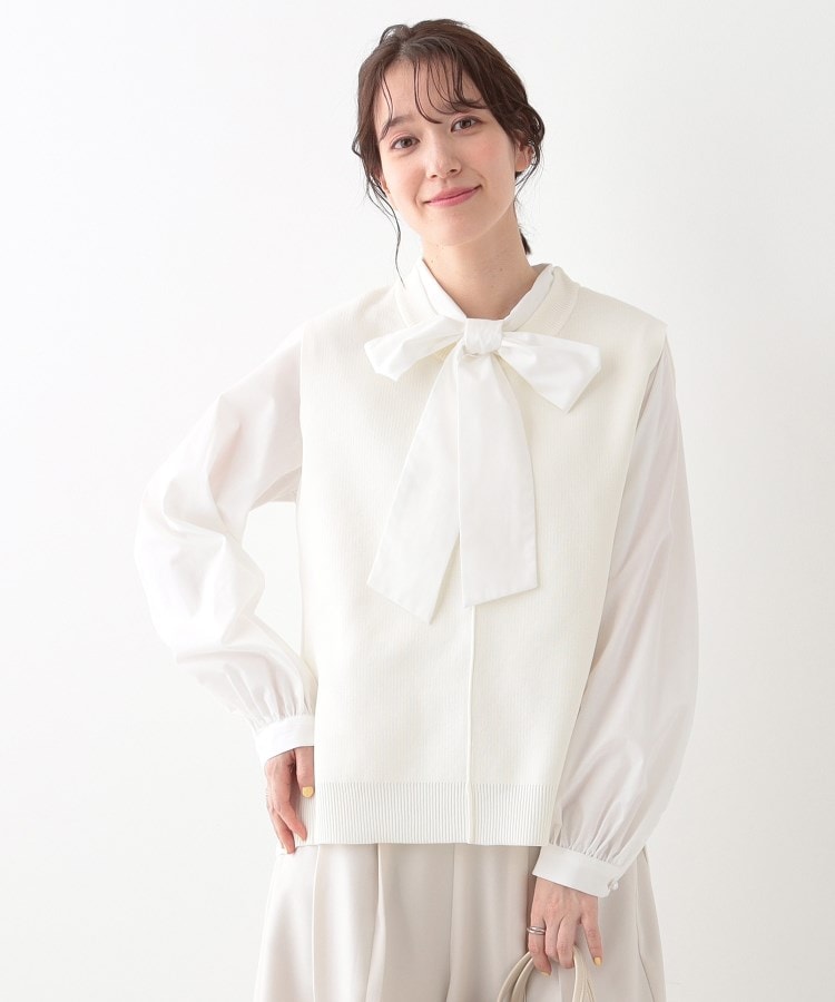 シューラルー/ドレスキップ(SHOO・LA・RUE/DRESKIP)の【S-LL/2点セット】着回し自在 ニットベスト＋フレアブラウス20