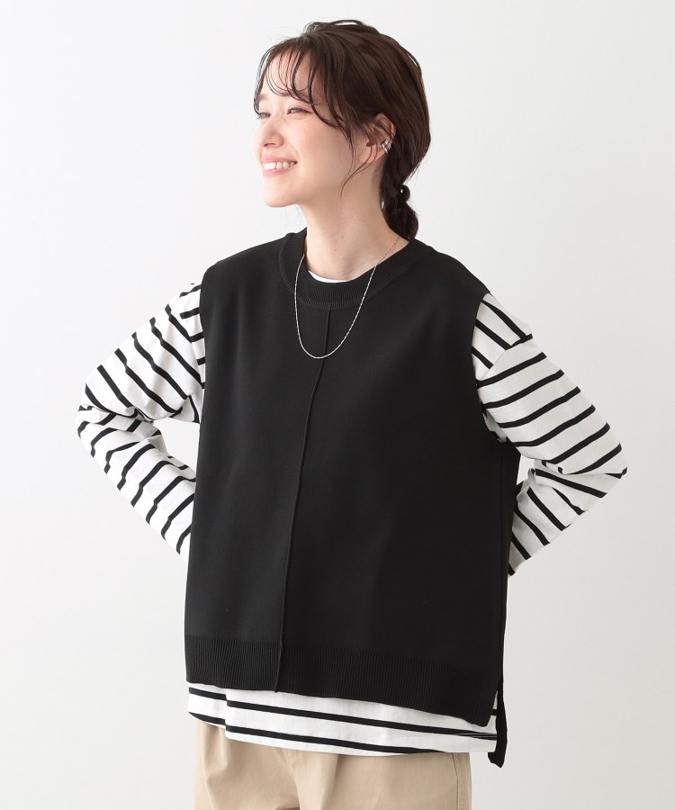 シューラルー/ドレスキップ(SHOO・LA・RUE/DRESKIP)の【S-LL/2点セット】着回し自在 ニットベスト＋フレアブラウス12