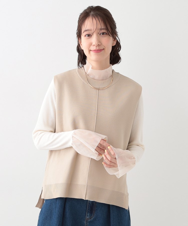 シューラルー/ドレスキップ(SHOO・LA・RUE/DRESKIP)の【S-LL/2点セット】着回し自在 ニットベスト＋フレアブラウス28