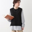 シューラルー/ドレスキップ(SHOO・LA・RUE/DRESKIP)の【S-LL/2点セット】着回し自在 ニットベスト＋フレアブラウス ブラック(019)