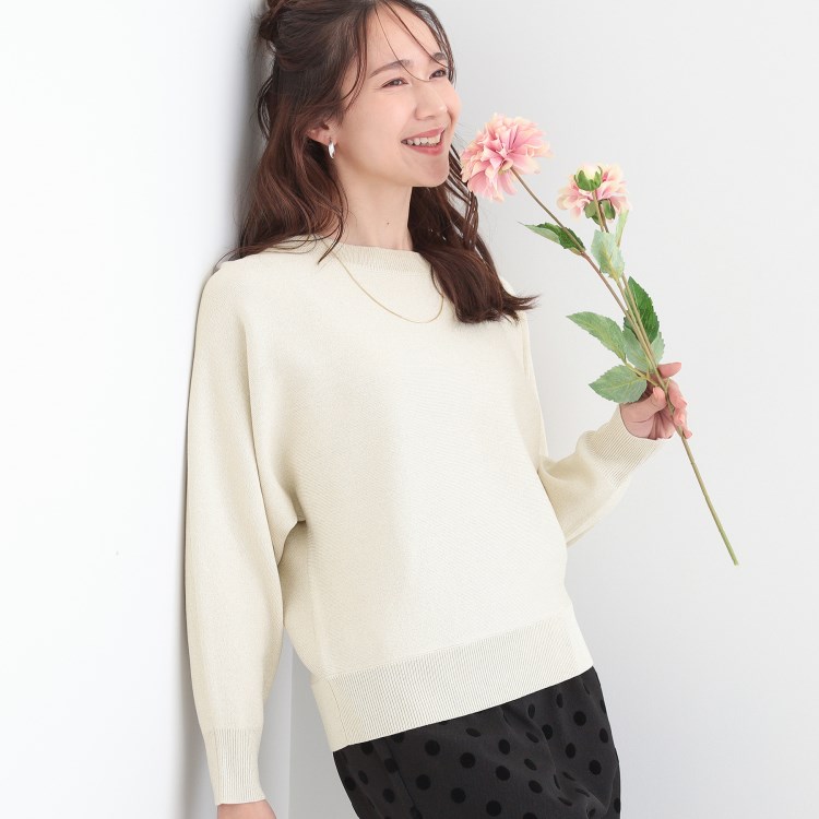 シューラルー/ドレスキップ(SHOO・LA・RUE/DRESKIP)の【S-LL】さりげないキラッと感。ラメドルマンニット ニット/セーター