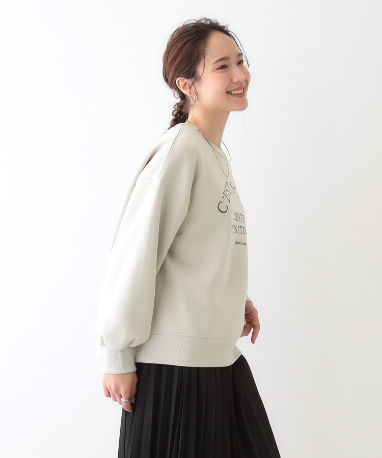 シューラルー/ドレスキップ(SHOO・LA・RUE/DRESKIP)の【S-LL】大人なロゴ刺繡が魅力 裏起毛トップス10
