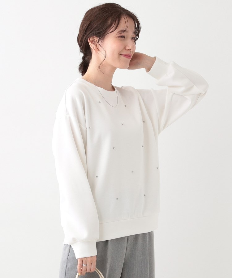 シューラルー/ドレスキップ(SHOO・LA・RUE/DRESKIP)の【S-LL】もちさら ビジュー付きトップス2